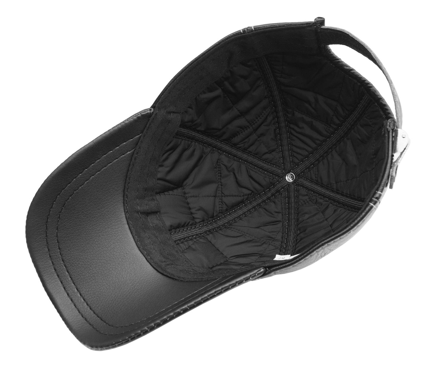 Trophy Carp Genuine Leather Handcrafted Fisherman Casual Black Cap
