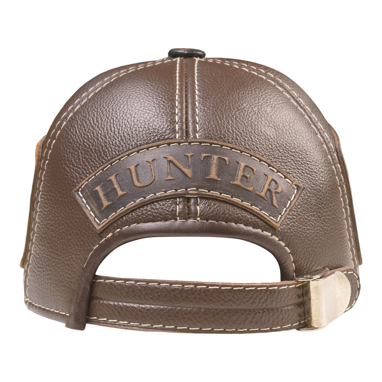 Hunting Club Leather Handcrafted Casual Baseball Cap Brown
