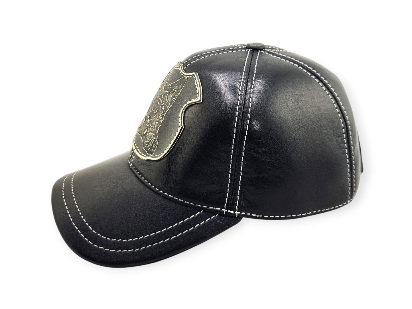 Leather Dog Hat – Handmade Black German Shepherd Cap | Apero Bullo