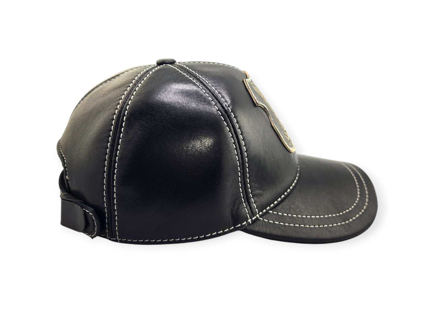 Leather Dog Hat – Handmade Black German Shepherd Cap | Apero Bullo