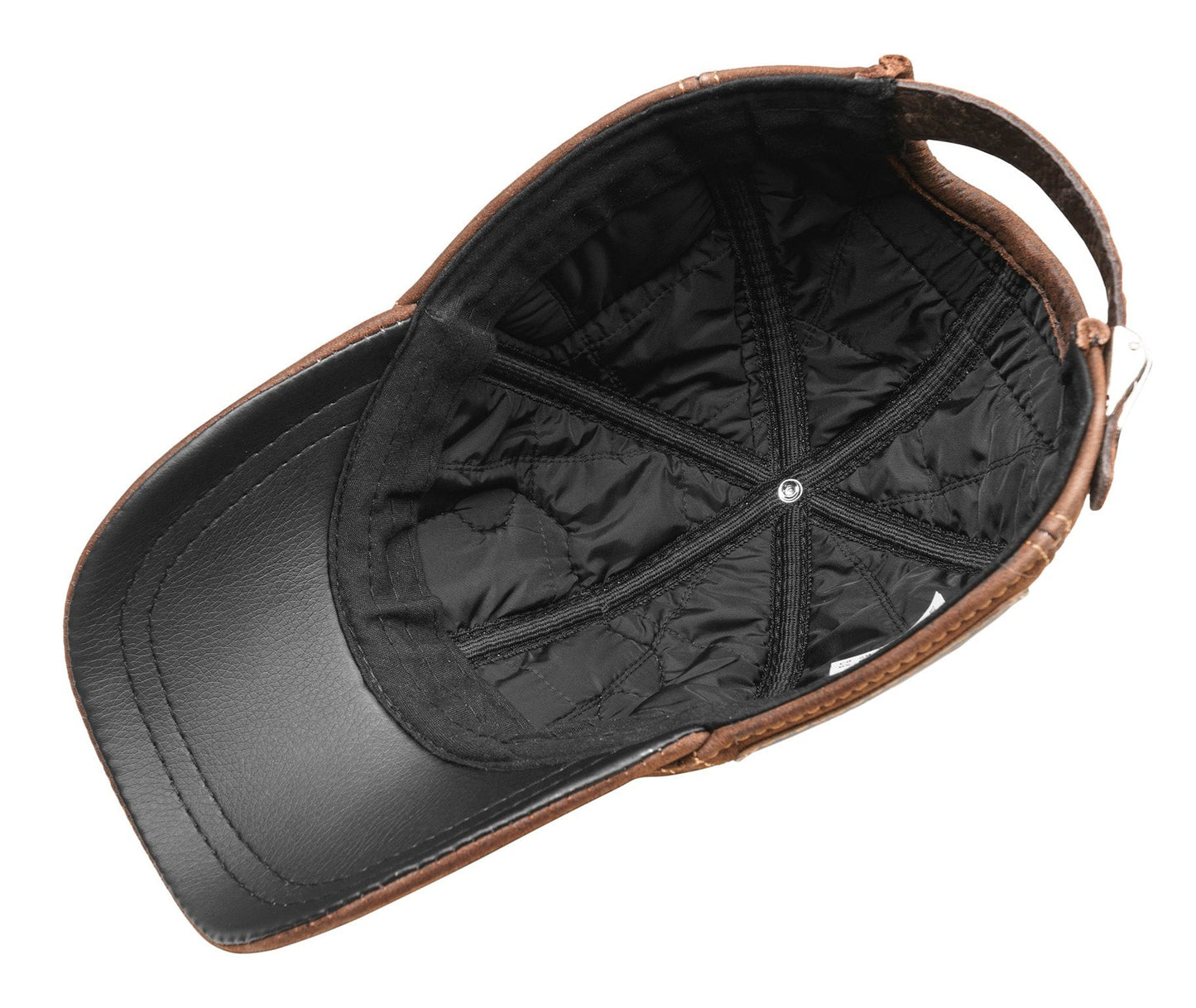 Trophy Carp Genuine Leather Handcrafted Fisherman Suede Effect Cogniac Cap