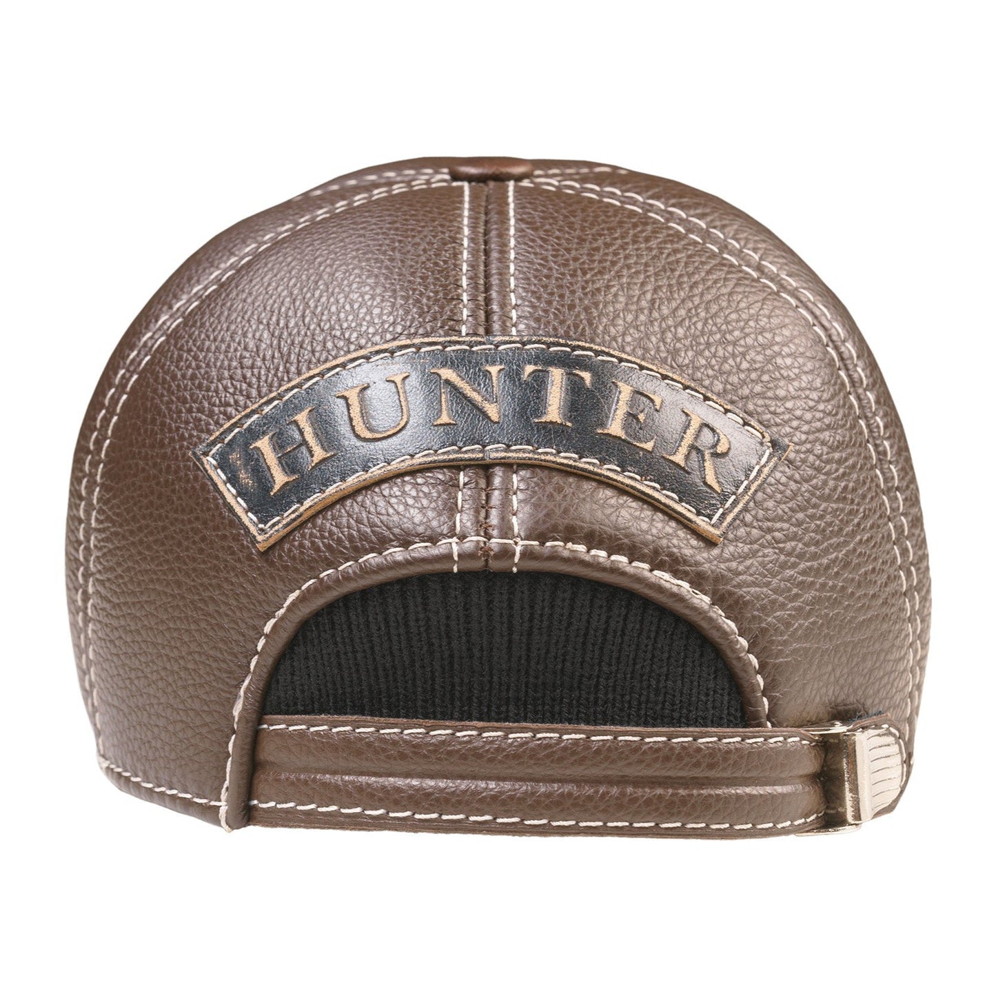 Hunting Club Leather Handcrafted Fall and Winter Baseball Cap Brown