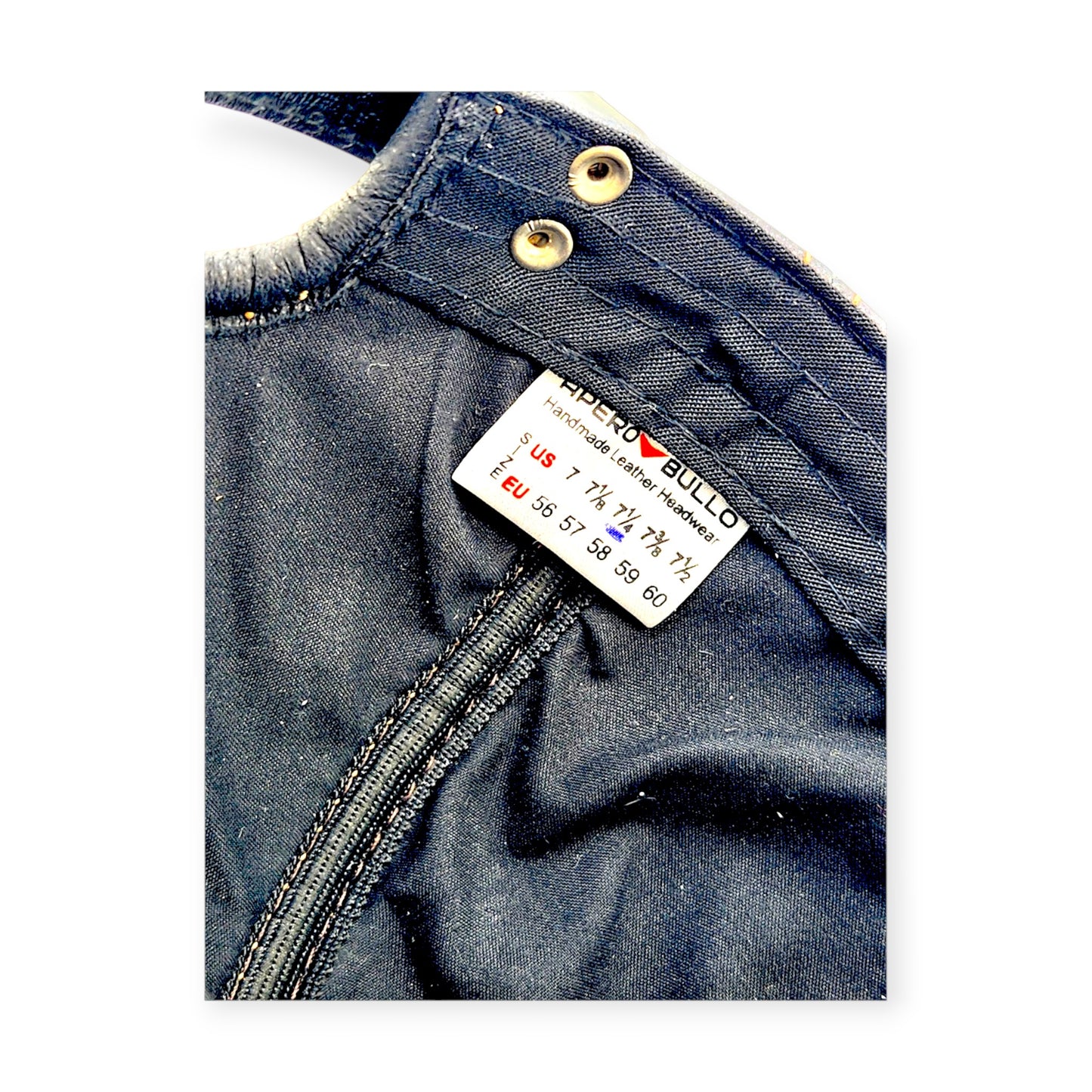 Leather Biker Hat: Handmade Black Motorcycle Cap with “Live to Ride, Ride to Live” Patch & King of the Road Motto | Apero Bullo